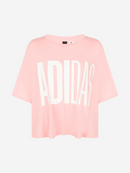 adidas Women's T-Shirt Pink Logo Top