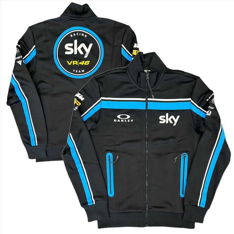 Team Sky Men's Fleece Black MotoGP Racing Fleece Jacket