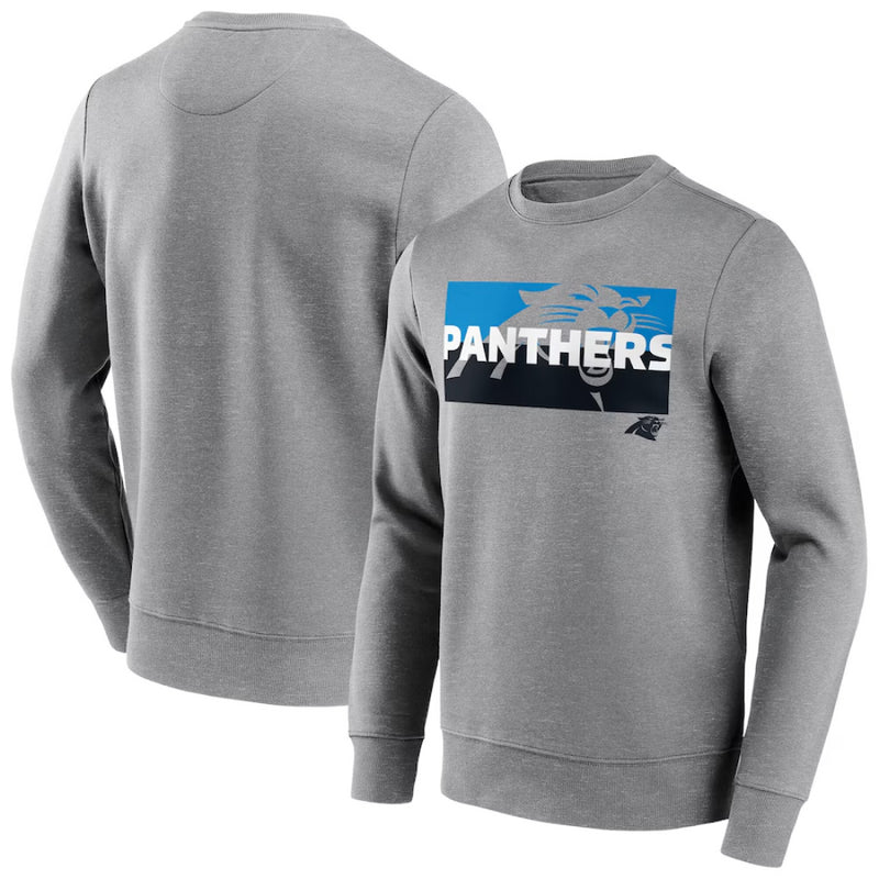 Carolina Panthers Men's Sweatshirt NFL Square Off Grey Sweatshirt