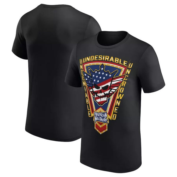 WWE Men's Black T-Shirt Cody Rhodes Undeniable Graphic Top