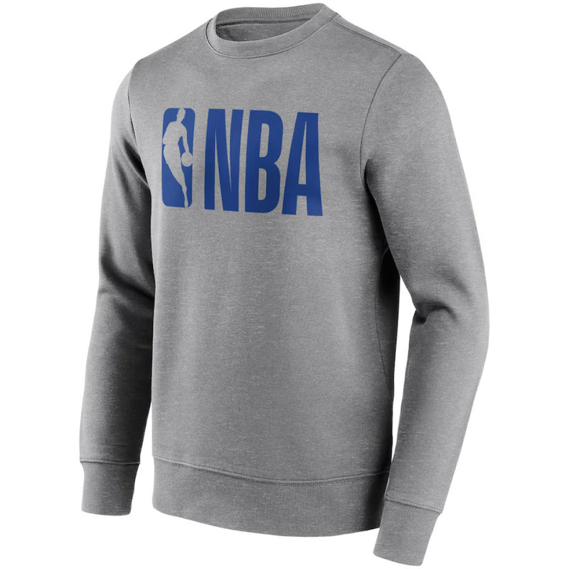 NBA Men's Grey Sweatshirt Neutral Colour Wordmark Sweatshirt