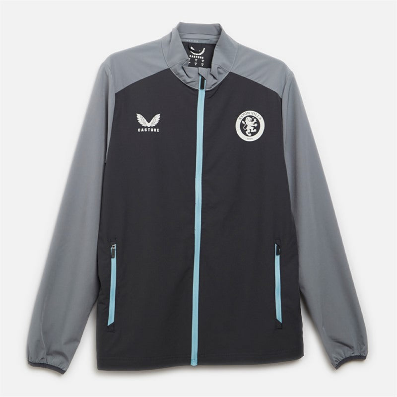 Aston Villa Football Jacket Men's Castore Coaches Travel Top