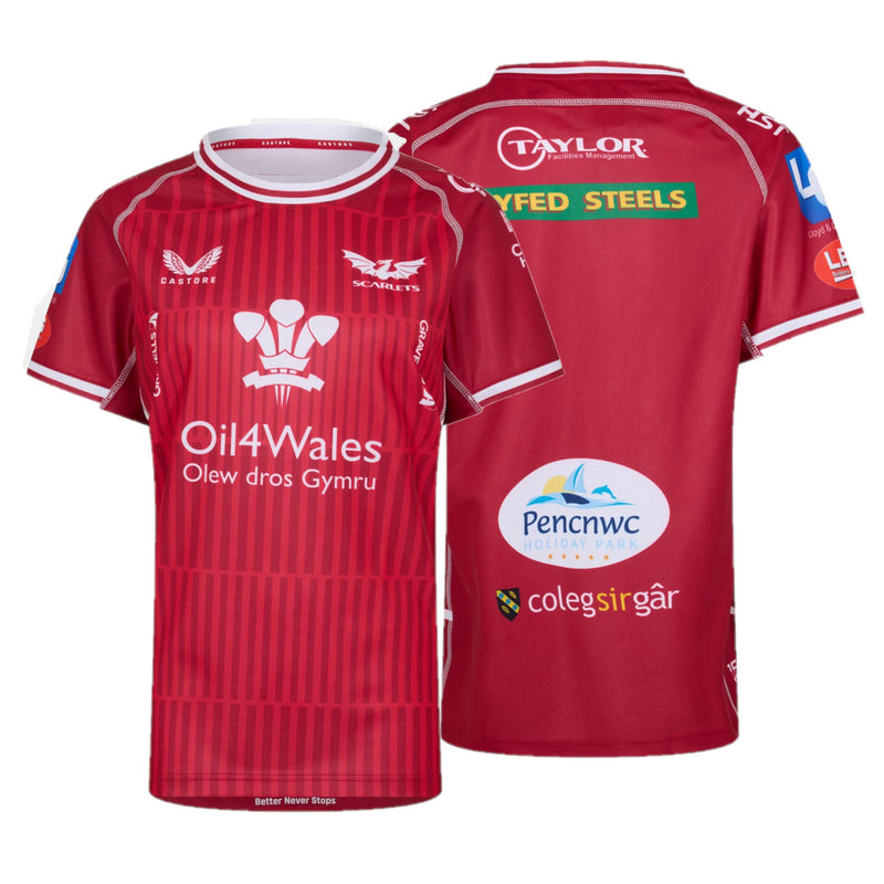 Scarlets Rugby Home Jersey Castore Men's Shirt