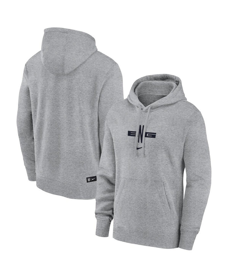 England Men's Grey Hoodie Football Nike Fundamentals Hoodie