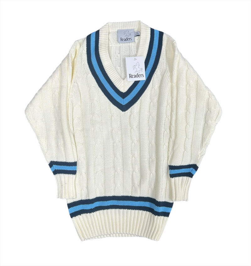Readers Men's Cricket Jumper Long Sleeve Sweater Top