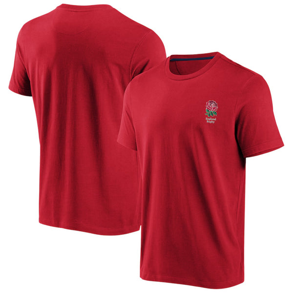 England Rugby Men's T-Shirt Red Essentials Small Crest Top