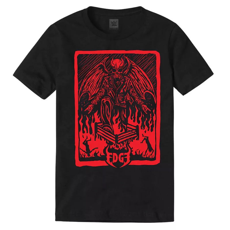 Edge Black Men's T-Shirt WWE Tarot Card Graphic Top