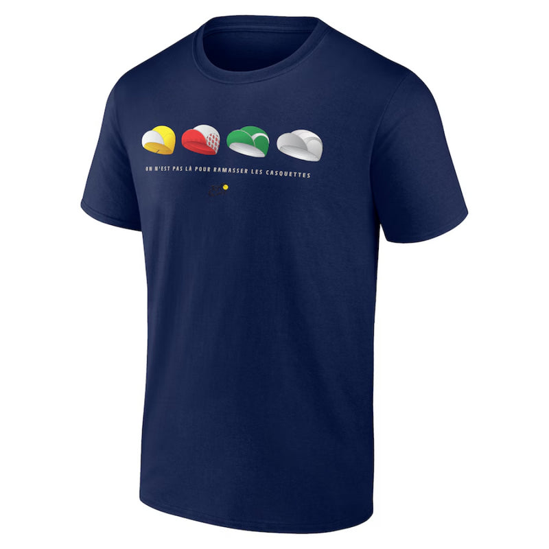 Tour De France T-Shirt Men's Cycling Navy Cap Graphic Top