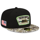 Seattle Seahawks NFL Cap Men's New Era Black Fitted Hat