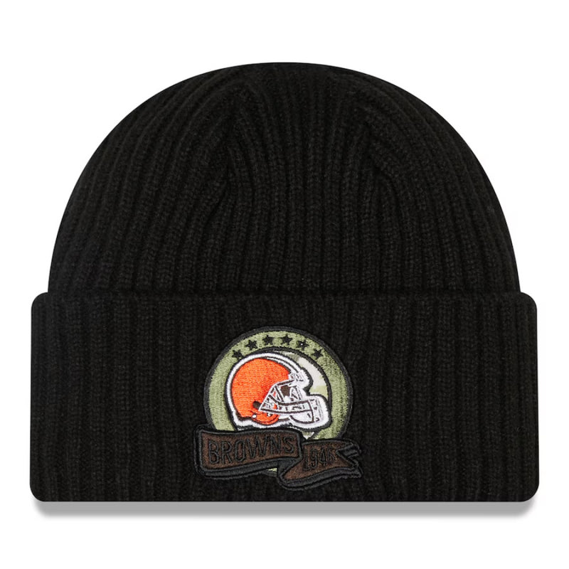 Cleveland Browns Adult Beanie New Era Salute To Service Hat
