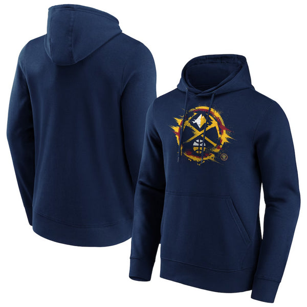 Denver Nuggets Men's Hoodie NBA Navy Splatter Graphic Hoodie