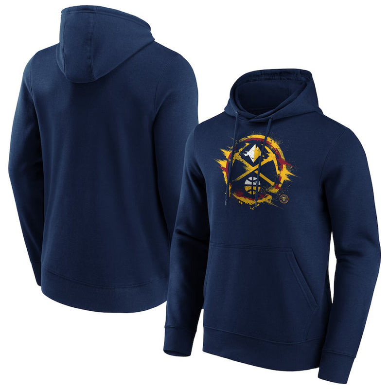 Denver Nuggets Men's Hoodie NBA Navy Splatter Graphic Hoodie
