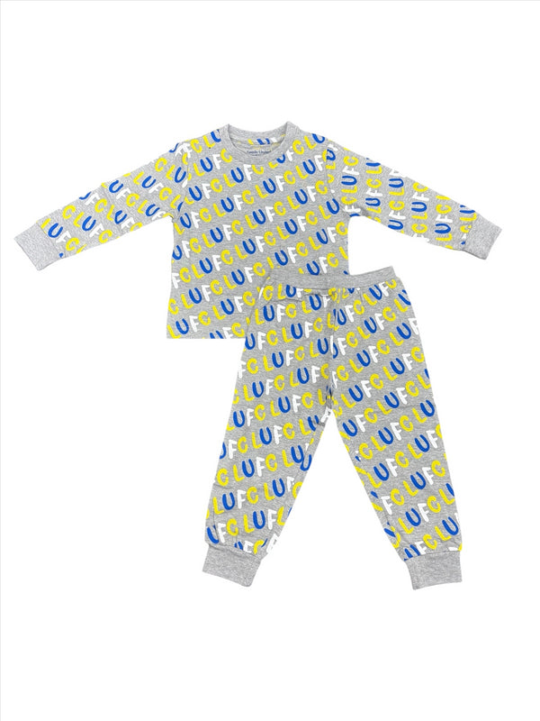 Leeds United Kid's Pyjamas Football LUFC Print Pjs