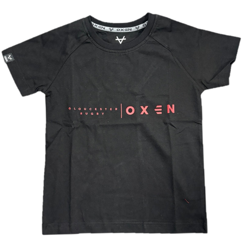 Gloucester Rugby Black Top Oxen Text Kid's Top