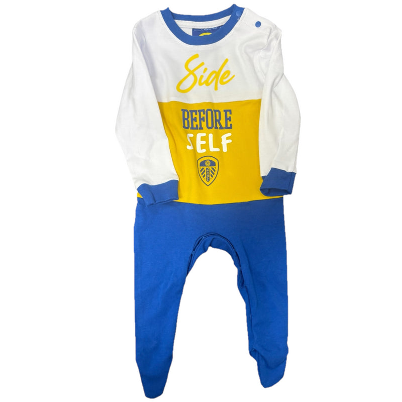 Leeds United Sleepsuit Baby Football LS Romper