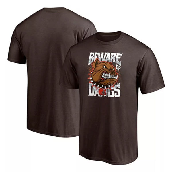 Cleveland Browns Men's T-Shirt NFL Beware Of Dawgs Graphic Top