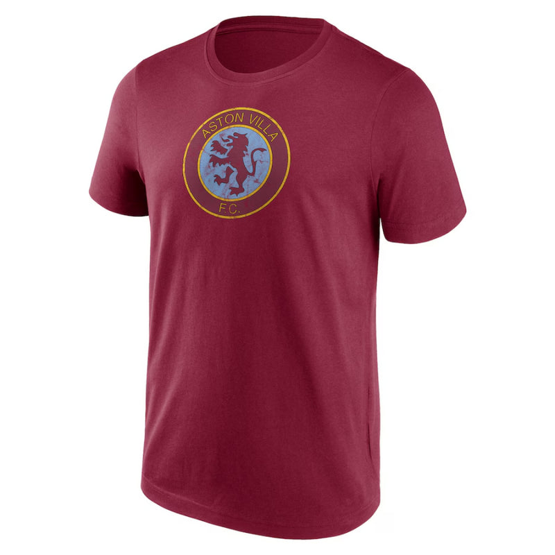 Aston Villa Women's T-Shirt Football Distressed Retro Logo Top
