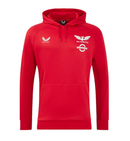 Scarlets Men's Rugby Hoodie Castore Pro Players Red Hoodie