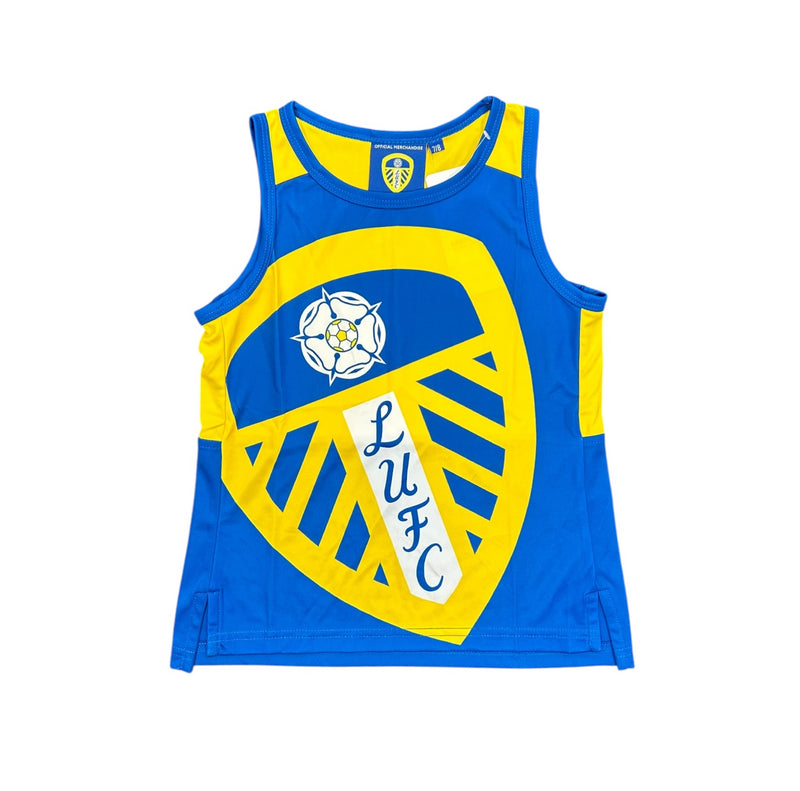 Leeds United Tank Top Kid's Football Oversized Crest Vest