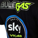 Team Sky Men's T-Shirt VR46 Black MotoGP 11 Top