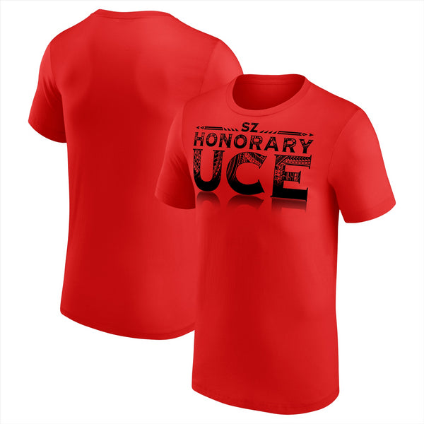 WWE Men's Red T-Shirt Sami Zayn Uce Graphic Top