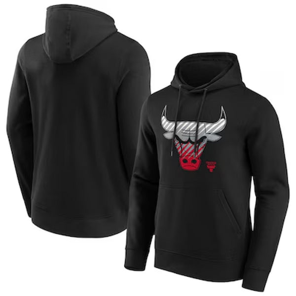Chicago Bulls Hoodie NBA Fade Black Logo Women's Hoodie