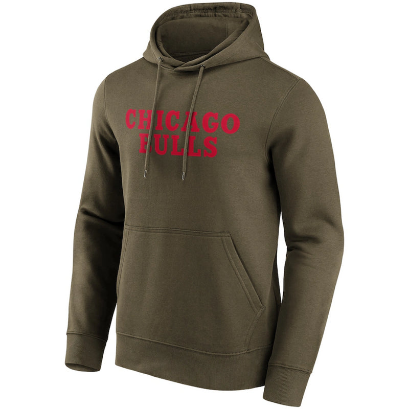 Chicago Bulls Men's Hoodie NBA Wordmark Graphic Hoodie
