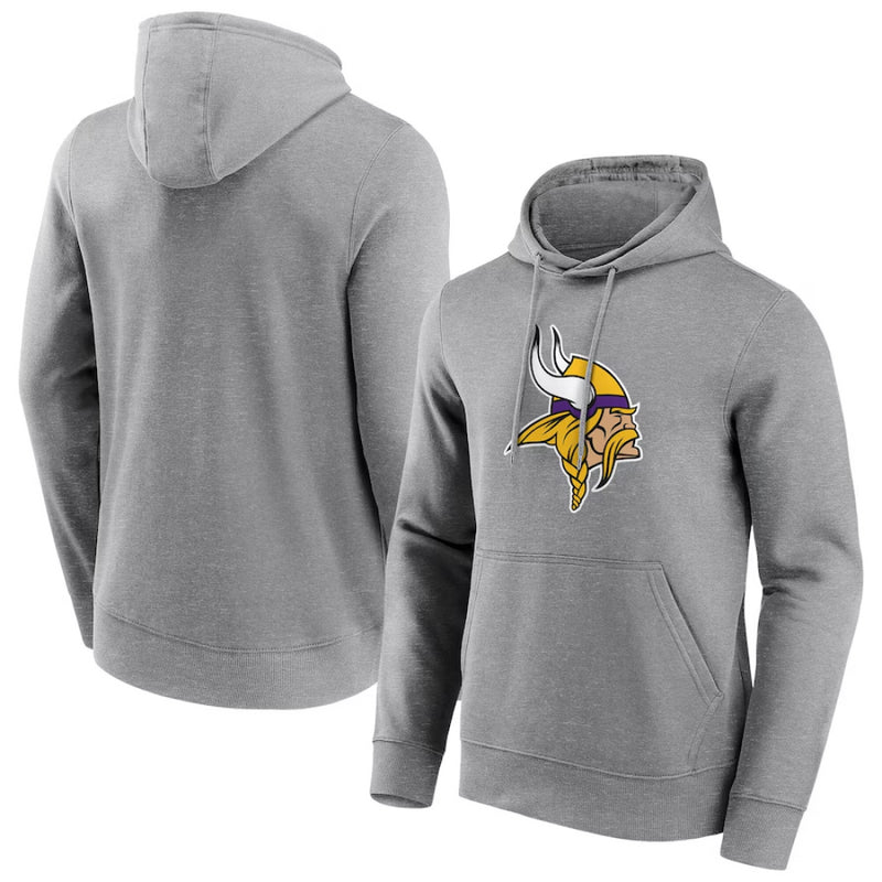 Minnesota Vikings Men's Hoodie NFL Logo Grey Hoodie