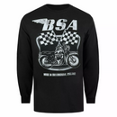 BSA Motorcycles Black T-Shirt Made In Birmingham Men's LS Top
