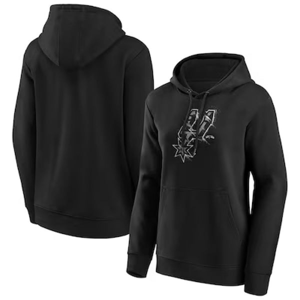 San Antonio Spurs Hoodie NBA Splatter Graphic Logo Women's Hoodie