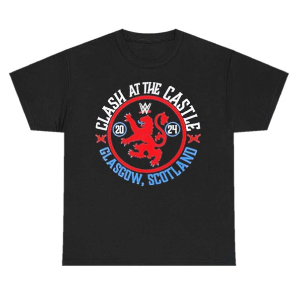 WWE Wrestling Men's T-Shirt Clash At The Castle Scotland Top