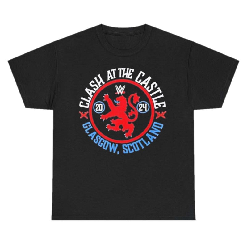WWE Wrestling Men's T-Shirt Clash At The Castle Scotland Top