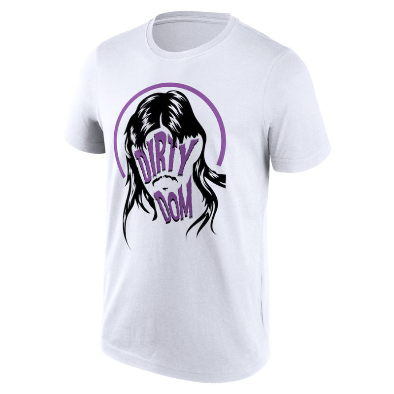 Dominyk Mysterio WWE T-Shirt Men's White Dirty Dom Mullet Top