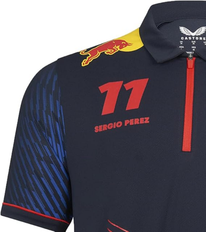 Red Bull Racing Polo Shirt Men's F1 Castore Oracle Sergio Perez