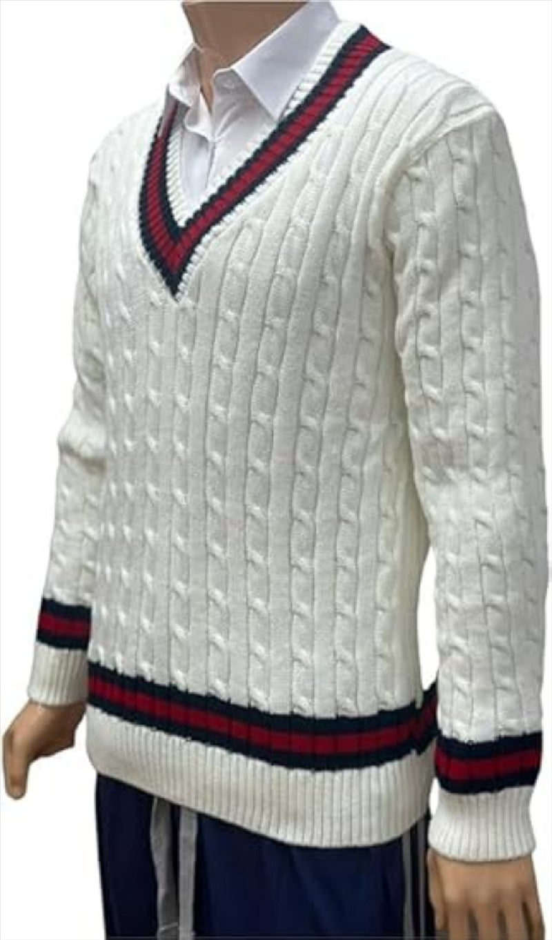 Readers Men's Cricket Jumper Long Sleeve Sweater Top