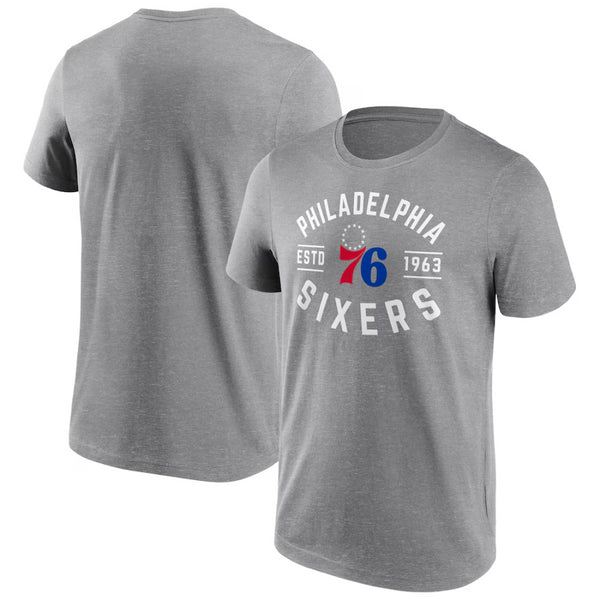 Philadelphia 76ers Men's T-Shirt NBA Blue Splatter Graphic T-Shirt