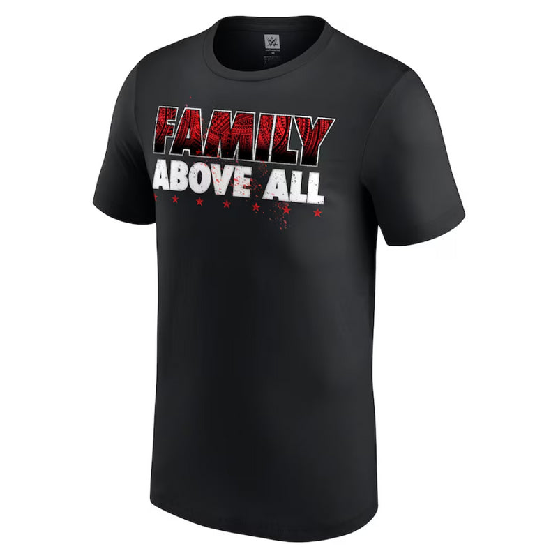 Roman Reigns WWE T-Shirt Men's Black Family Above All Top