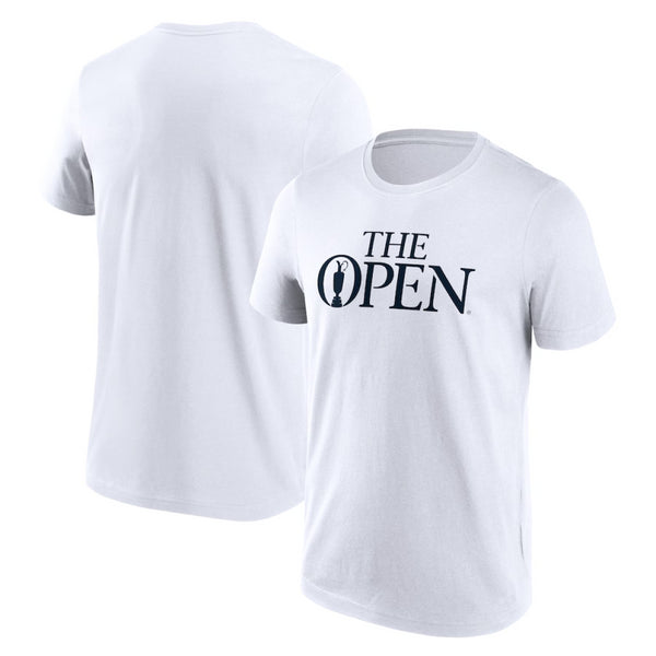The Open Golf T-Shirt Men's White Wordmark Top