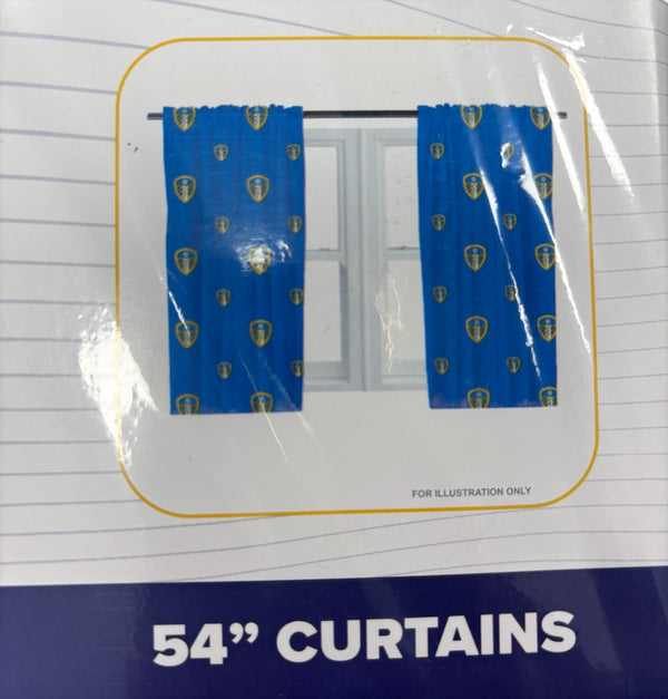 Leeds United 54" Curtains Repeat Crest Curtains