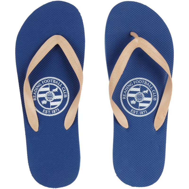Reading Football Flip Flops Men's Blue Sandals