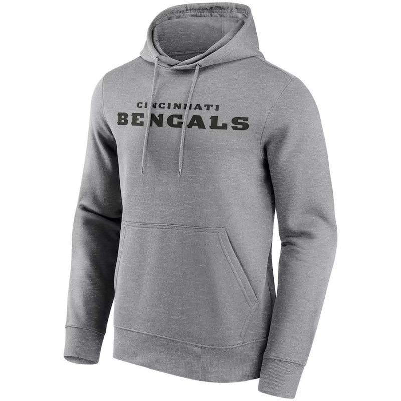 Cincinnati Bengals NFL Hoodie Men's Grey Wordmark Hoodie