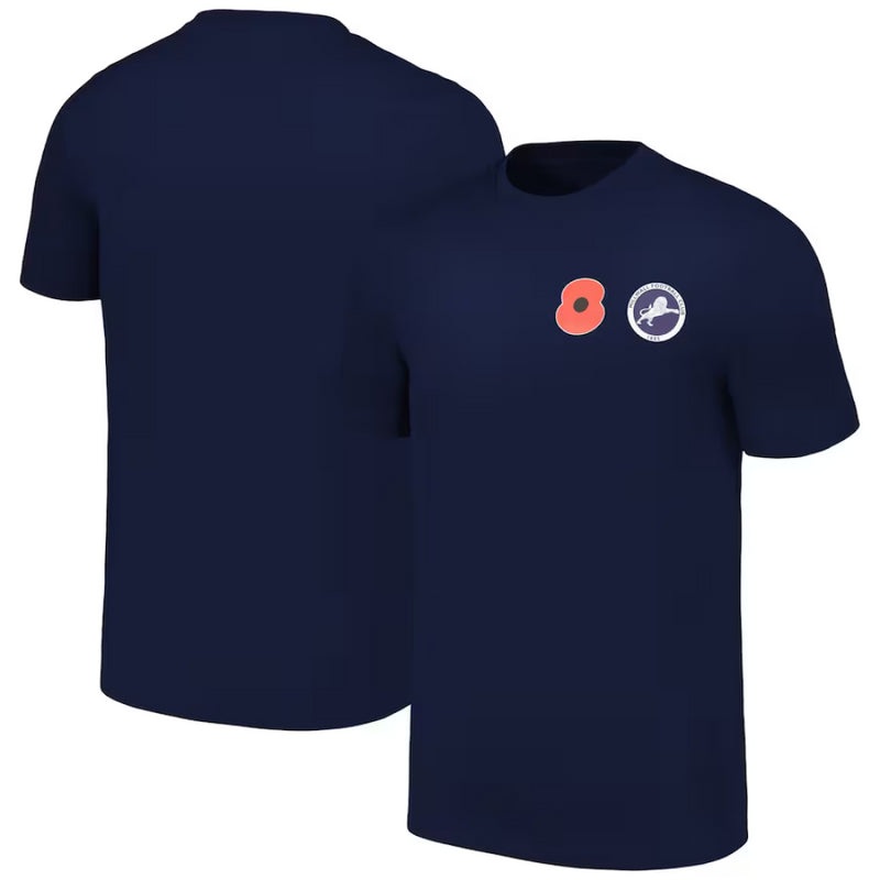 Milwall Men's Football T-Shirts British Legion Graphic Top