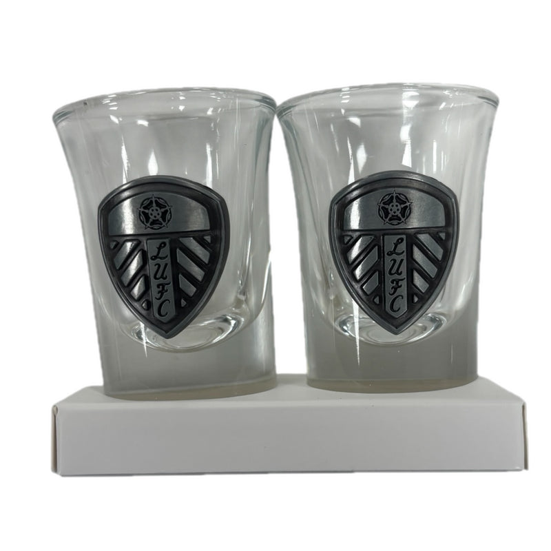 Leeds United Shot Glasses Football Glass 2PK Glasses