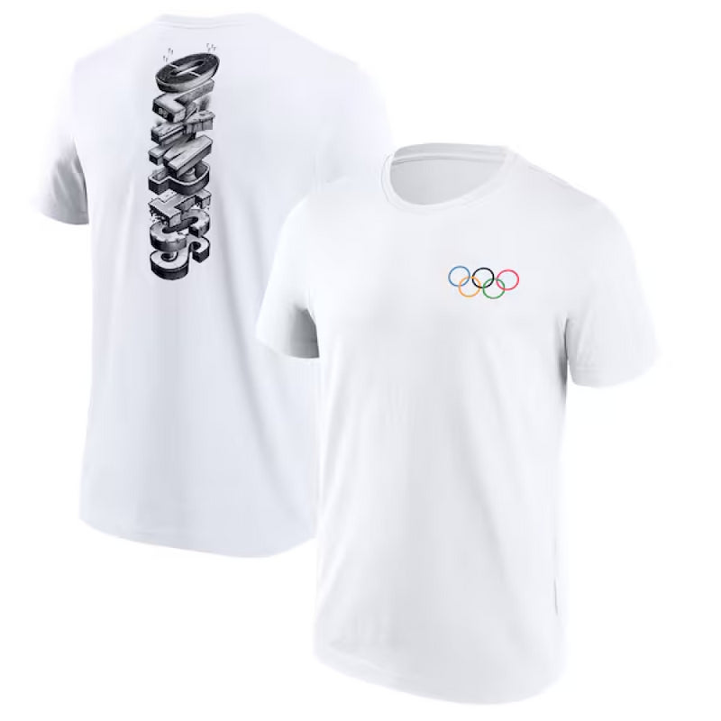Olympics Collection Men's T-Shirt White Ryslee Graphic Top