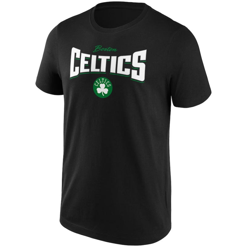 Boston Celtics NBA T-Shirt Men's Word Arch Black Top