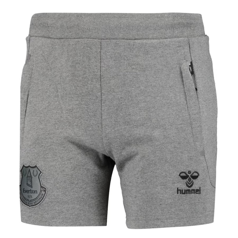 Everton Men's Football Shorts Travel Cotton Charcoal