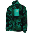 Hibernian Men's Football Fleece Green Camo Teddy Jacket