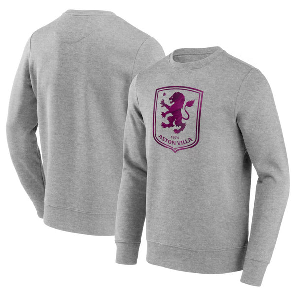 Aston Villa Men's Graphic Sweatshirt Football Marble Logo Top