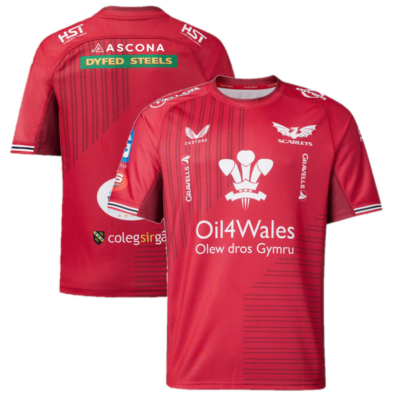 Scarlets Men's Rugby Shirt Castore Home Jersey