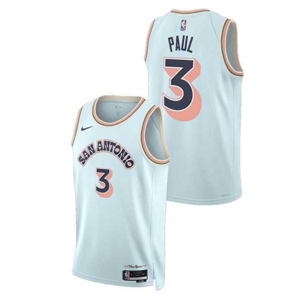 San Antonio Spurs Jersey Men's NBA Nike City Top - Paul